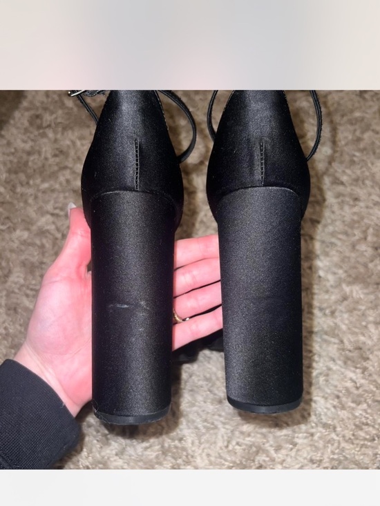 Steve Madden Agata black satin heels main image 2